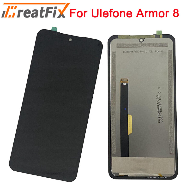 Ulefone Armor 8 Pro layar LCD dan layar sentuh, layar tampilan Sensor LCD 6.10 inci untuk Ulefone Armor8