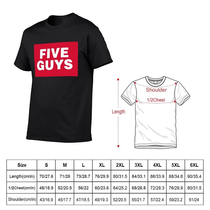T-shirt gráfica Anime masculina, Five Guys for Fans, Roupa estética, T-shirts extragrandes