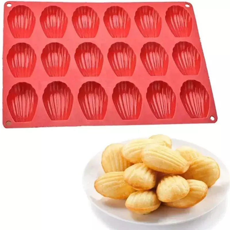 Mini Food Grade Madeleine Silicone Bolo Molde, Molde do biscoito, DIY Shell Baking Pan, Cozinha Bakeware Acessórios