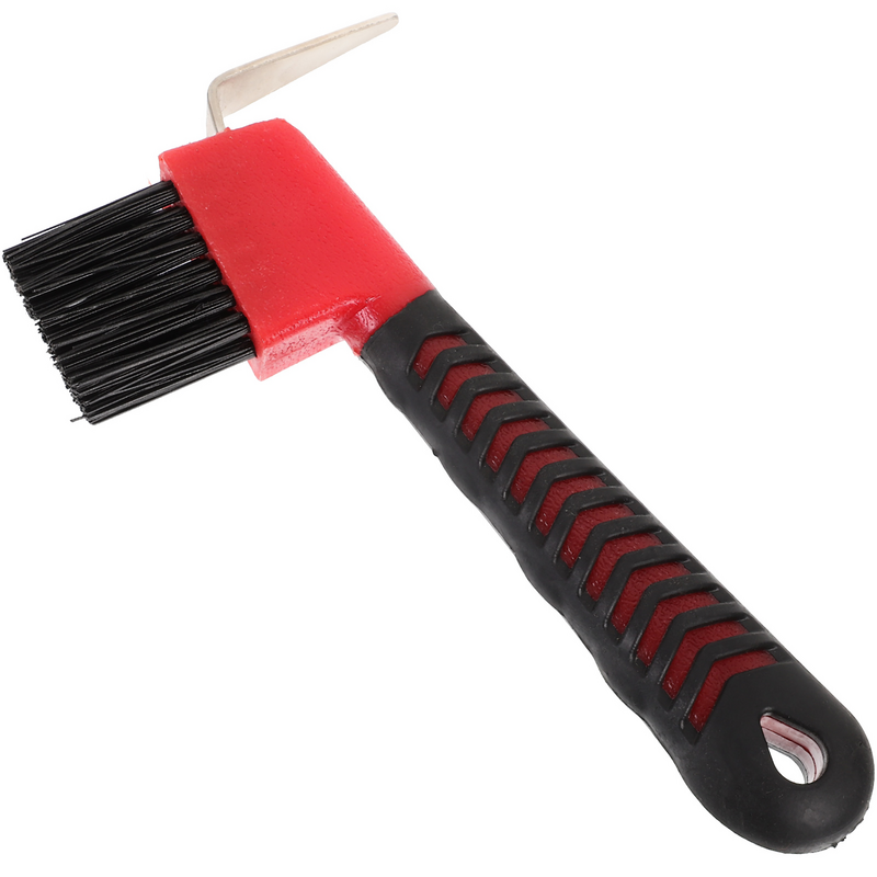 Anti-Slip Grip Hoof Pick Rubber With Brush Nylon Horse Hoof Care Grooming Horseshoe Brush Professional Cleaning Tools