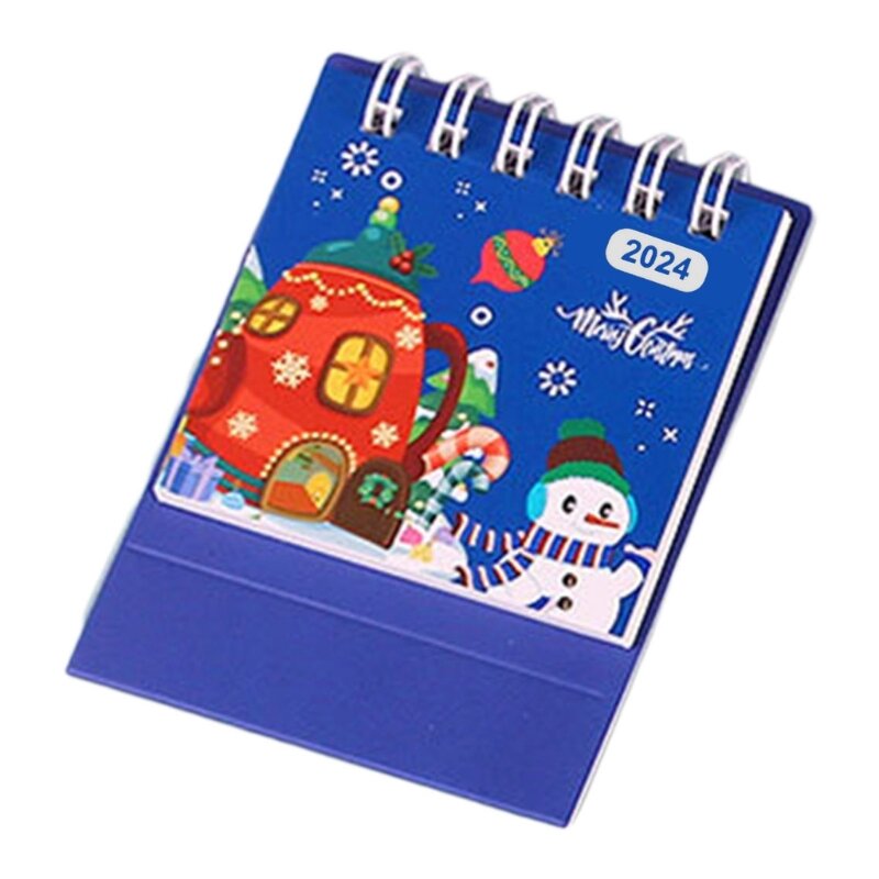 2024 Mini-Desktop-Kalender, Monatskalenderplaner von September 2023 bis Dezember 2024, Weihnachts-Tischkalender
