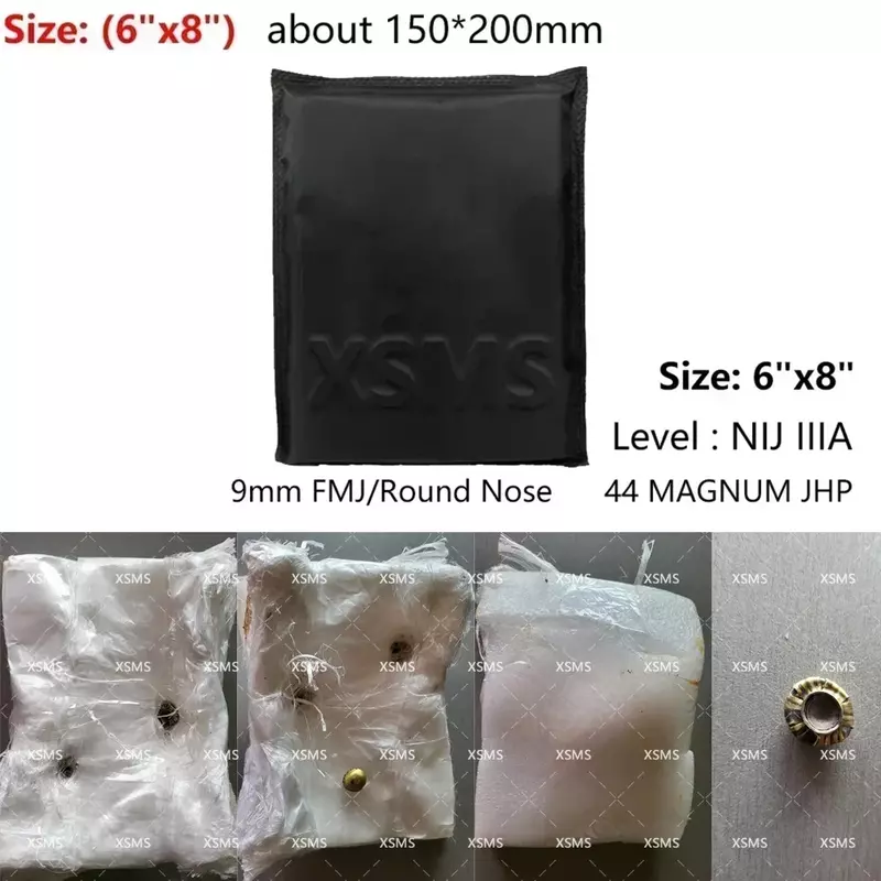 1/2Pcs 6*8 NIJ IIIA 3A Soft Armor Panel Ballistic Vest Bulletproof Board Side Waist Plate 6*8