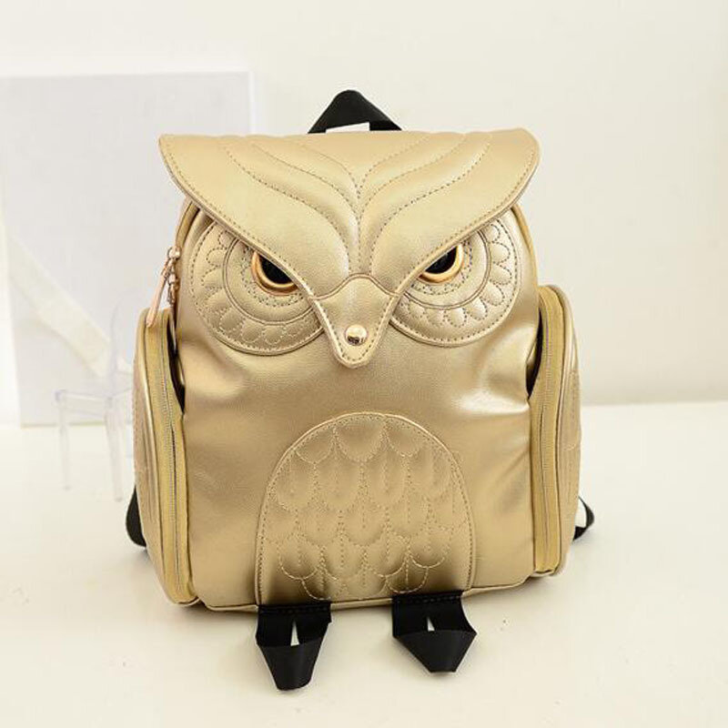 Korean Trendy Women's Owl Backpack Casual Travel Bag Fashionable and Personalized Cartoon Three-dimensional Backpack