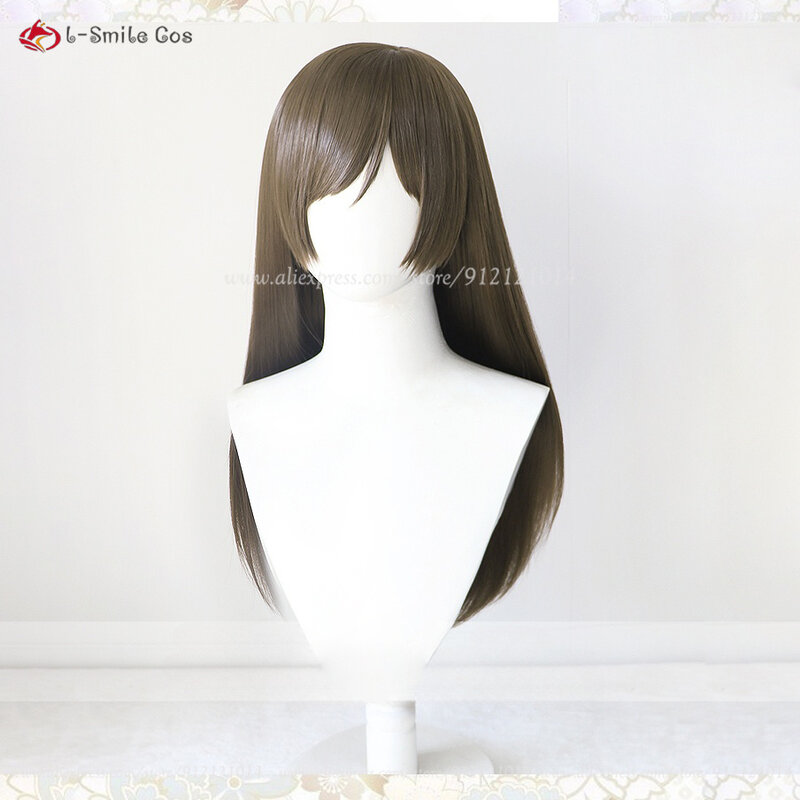 Wig Cosplay Anime Momozono Nanami Wig coklat panjang rambut sintetis tahan panas Wig Anime Tomoe Mi Zu Ki + topi Wig