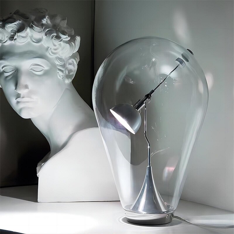 Lâmpada de vidro LED para sala de estar, ajuste magnético criativo, designer nórdico, estudo do quarto mesa luz