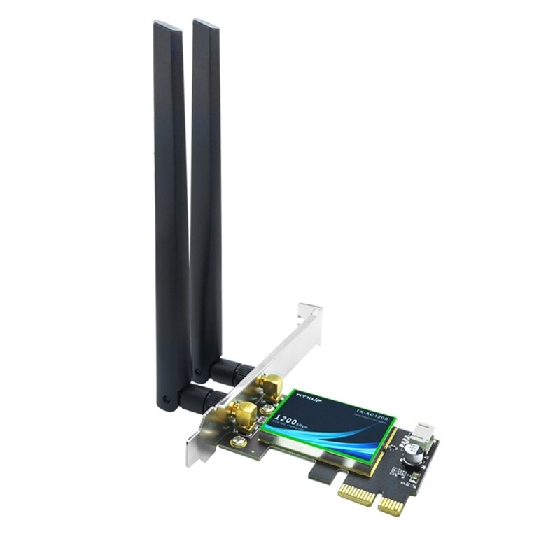 Carte WIFI PCIE 1200Mbps, adaptateur réseau sans fil, Bluetooth-compatible4.0 PCI-E