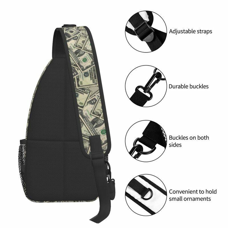 Рюкзак мужской нагрудный с отделением для банкнот и денег, повседневная сумочка кросс-боди, слинг в подарок, чемоданчик на плечо для кемпинга и езды на велосипеде