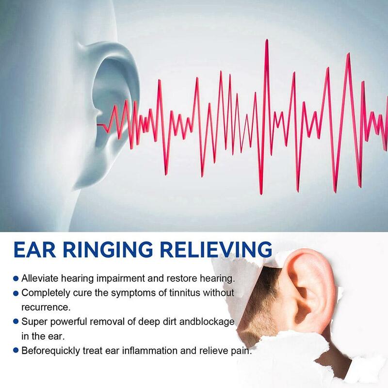 3ชิ้นทินไนดรอป Relief หูอื้อฉีดน้ำบรรเทาหูหยดสำหรับเสียงหูอื้ออาการคันหูอื้ออุปกรณ์ดูแลสุขภาพขี้หู60มล.