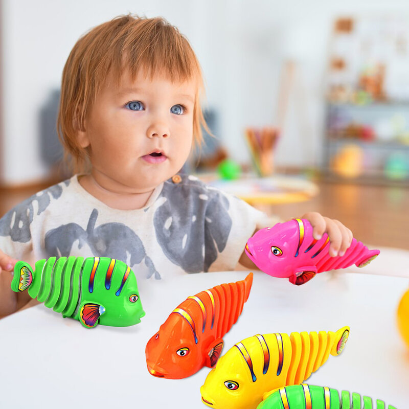 Wind Up Fish Clockwork Toys Vivid and Lovely Design Parent-Child Interactive Toys Birthday Gifts for Boys and Girls