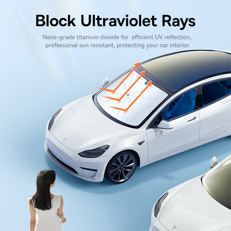 Baseus Car Double-Layered Windshield Sunshade Umbrella Car Sun Shade Protector Foldable Cover Front Window Sun Protection
