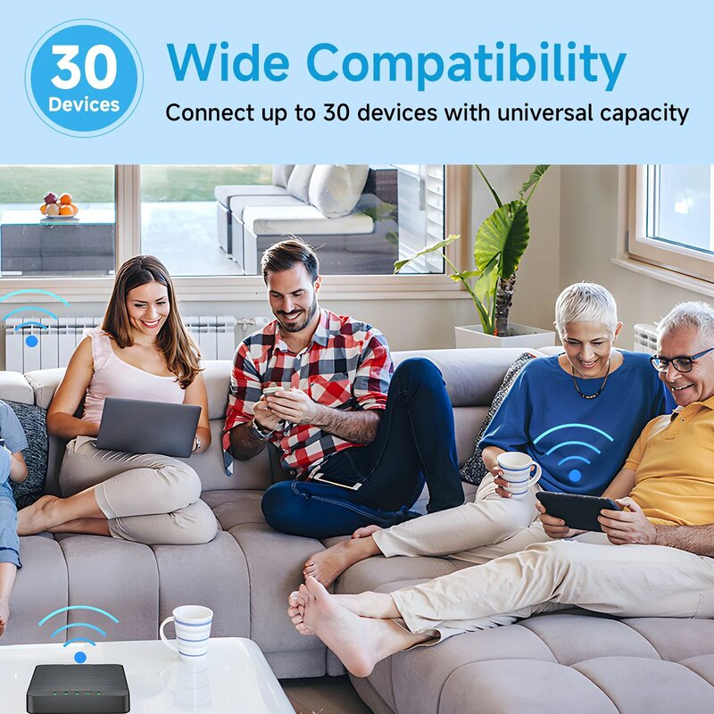 Router Wifi kotak Mini, Modem kartu SIM 4G Lte mobil 4G Wifi Amplifie mendukung catu daya USB 5V dan 30 koneksi perangkat