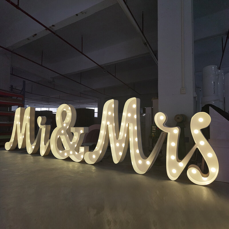 Romantische Herr und Frau Acryl weiß Geburtstag Nummer Festzelt Lichter Brief mit LED für Party Hochzeit verwendet