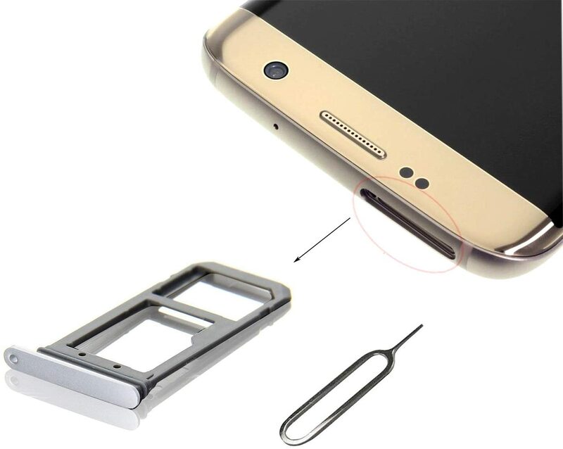 Do Samsung Galaxy S7 edge G935 G935F G935A pojedynczy podwójny plastikowy uchwyt na tacę na karty Nano Sim złoty/srebrny/szary z bezpłatnym pinem