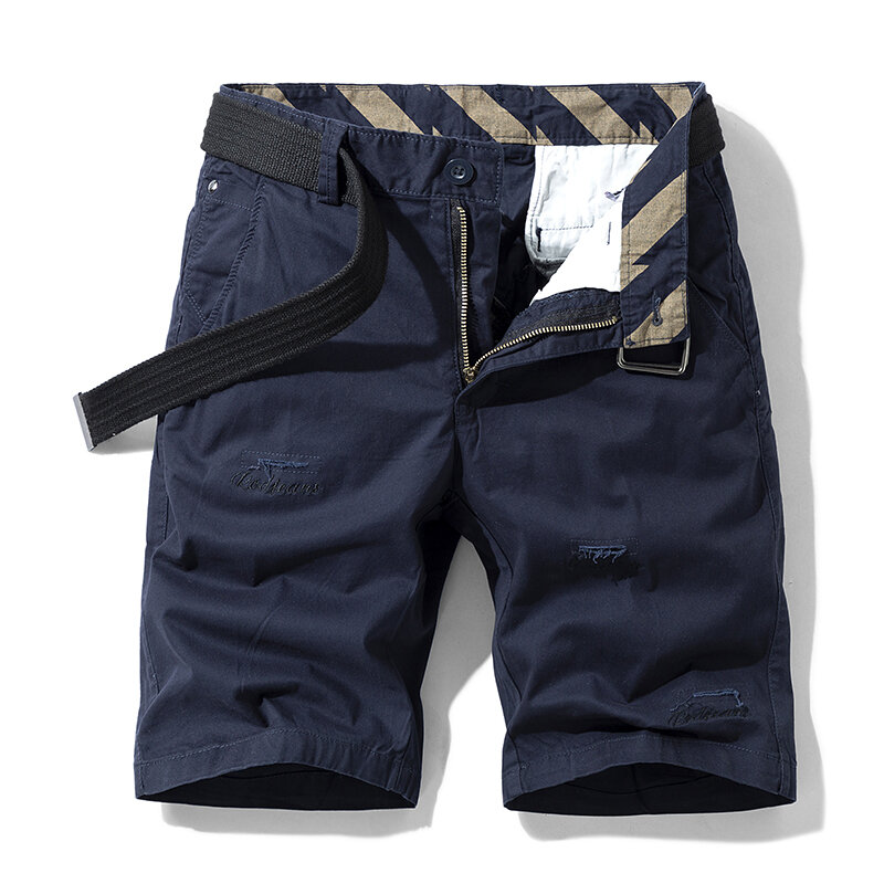 Шорты-карго мужские летние в полоску, тактические дышащие хлопковые Походные штаны в стиле милитари, с несколькими карманами, для активного отдыха