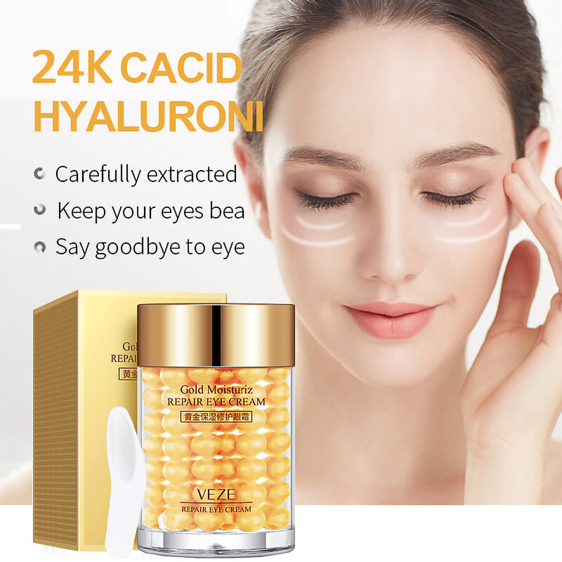 24k ouro anti-envelhecimento olho creme conjunto, limpeza facial, cuidados com a pele, soro facial, colágeno, produto de beleza kit