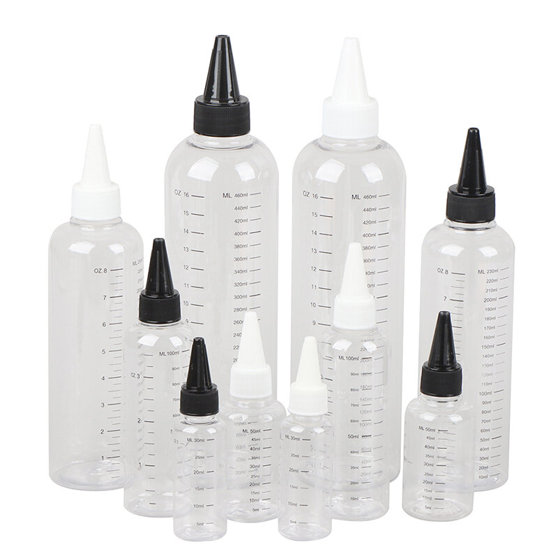 Plastic PET Refillable Bottle Oil Liquid Dropper Bottles Twist Top Cap Tattoo Pigment Ink Containers