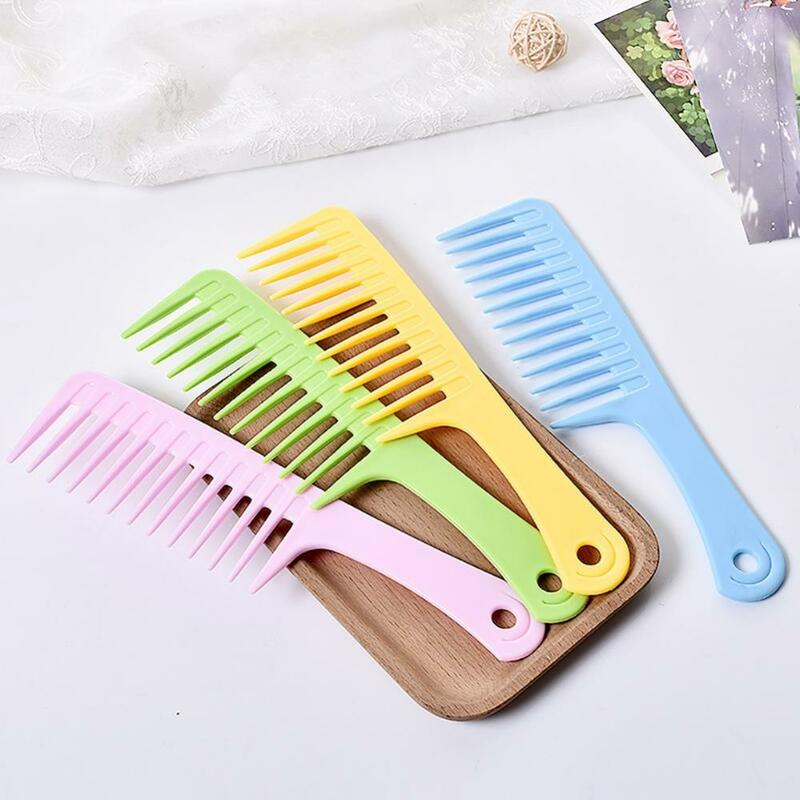 Wide Tooth Detangling Comb, escova de cabelo ondulado encaracolado, ferramenta de estilo de cabelo para cabelos longos molhados e lisos, pente grande, 2PCs, 24cm