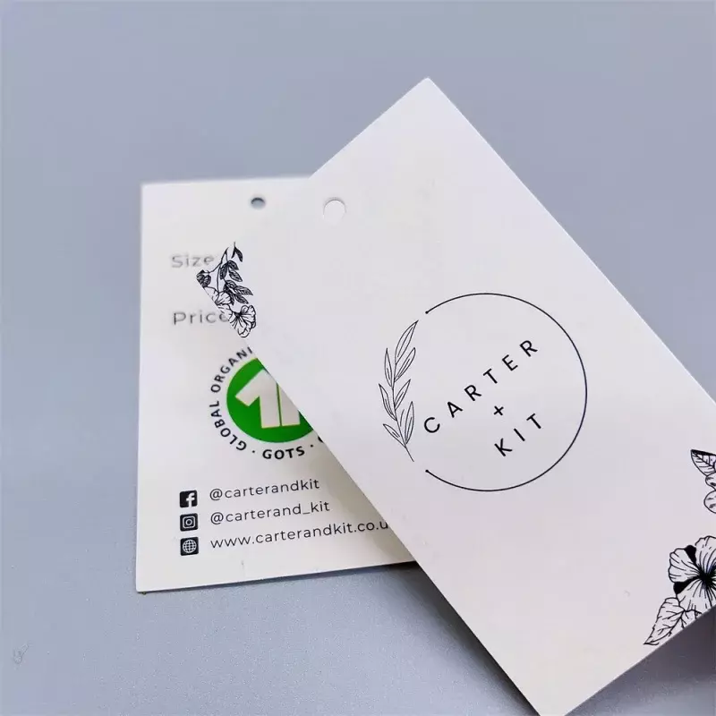 Aangepast Product, Hoge Kwaliteit Sieraden Tags Roze Folie Hang Custom Logo Kleding Swing