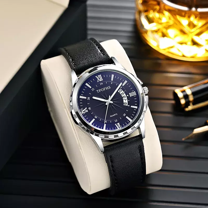 Nowy Trend w modzie z kalendarzem z nadrukiem Starlight męski zegarek kwarcowy
