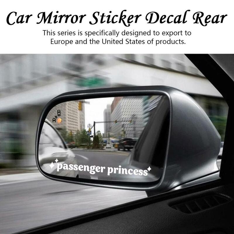Pegatina de espejo retrovisor para coche, calcomanía de vinilo impermeable para vehículo, accesorios interiores de coche, Princesa, estrella, pasajero