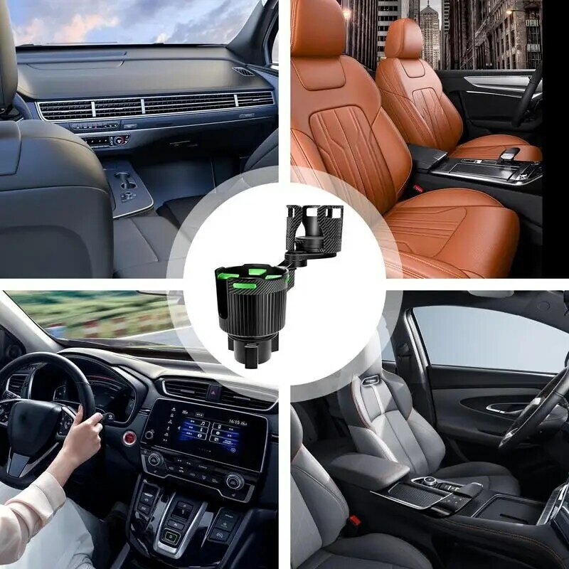 Multi-Function Car Cup Holder Expander, Drink Auto Extender, 360 Graus Rotatable, Ferramenta de armazenamento de veículos para SUVs