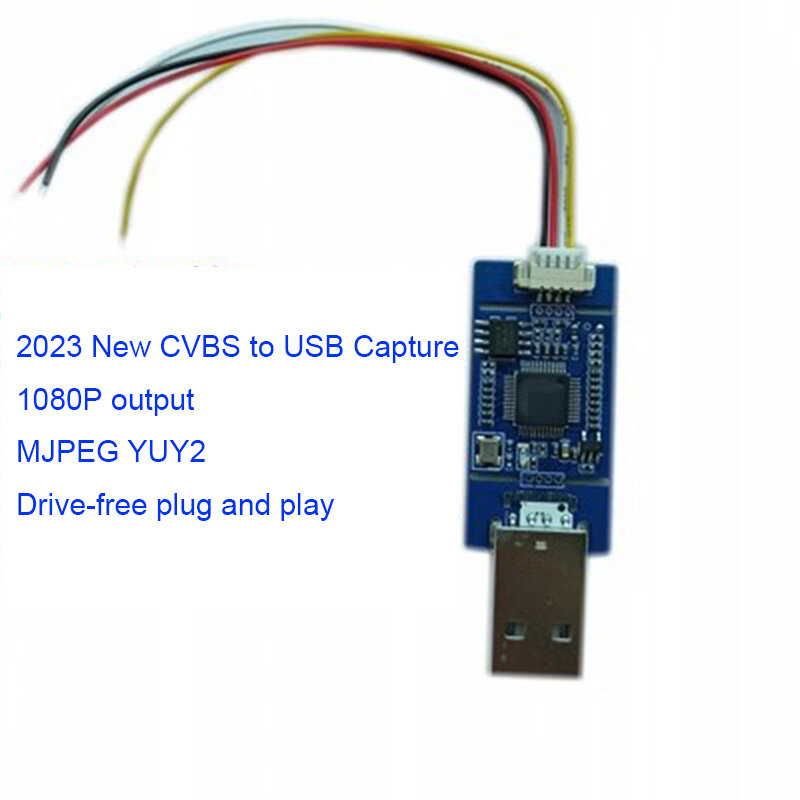 Módulo de cámara CVBS a USB, captura de señal analógica a USB digital, módulo CVBS a USB, unidad libre UVC para Android, plug and play gratis