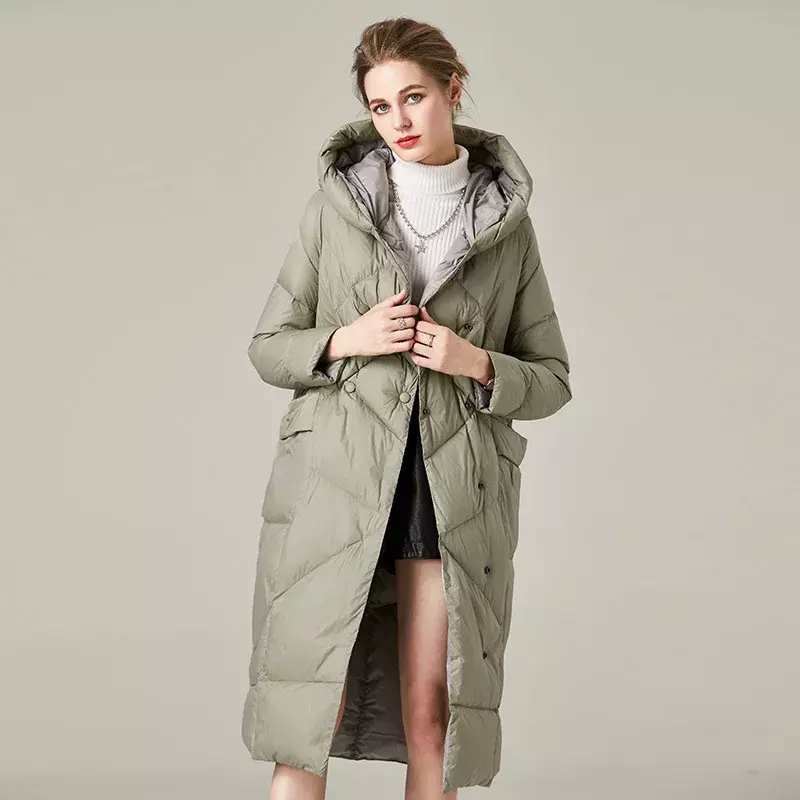 2022 New Winter Women White Duck Down felpe con cappuccio giacche cappotti Fashion Casual Puffer Warm Ski Coats