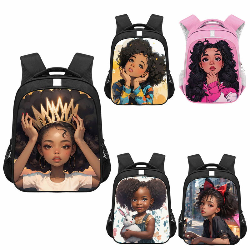 Mochila Afro bonito para crianças, mochilas escolares para meninas adolescentes, americano, latino, África, mulheres, mochila, bolsa de livro de estudante
