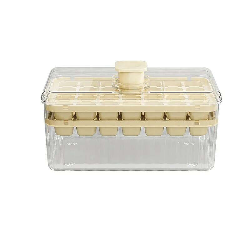 Presse Typ Eiswürfel schale mit Aufbewahrung sbox Eiswürfel bereiter Eisbox Tablett Eis kübel Eisform für Bier Schnell gefrieren Küchengerät