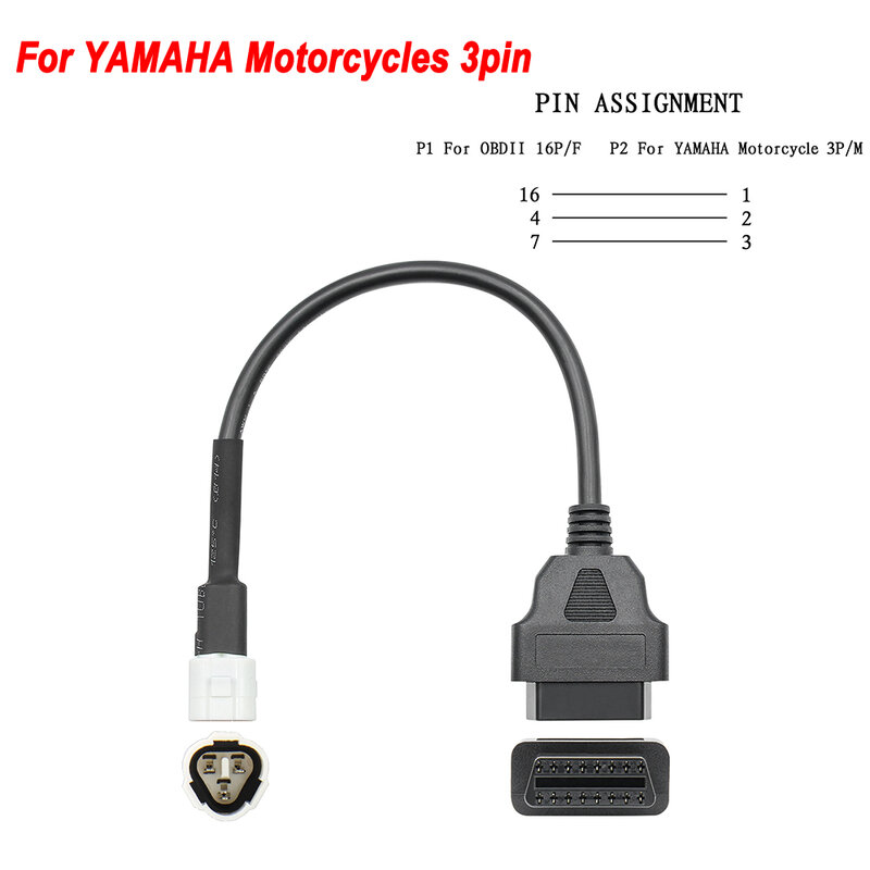 Cables ELM327 V1.5 y OBD2 para motocicleta, herramienta de diagnóstico de fallas para YAMAHA, HONDA, Ducati, Kawasaki, SUZUKI EFI, Motobike
