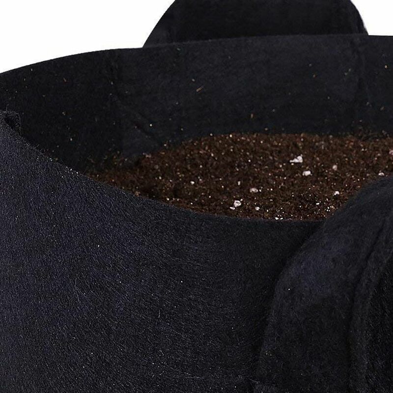 25 Gallon Black Grow Bags Cloth Planting Pots Grow Pouches Fabric Handles Vegetables Container