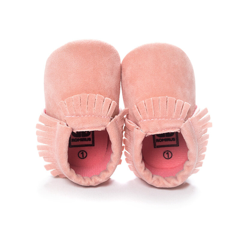 Детская обувь для новорожденного мальчика Girl First Walker Suedu Cotton Sofe Sole принцесса с бахромой для малышей обувь для детской кроватки повседневные Мокасины