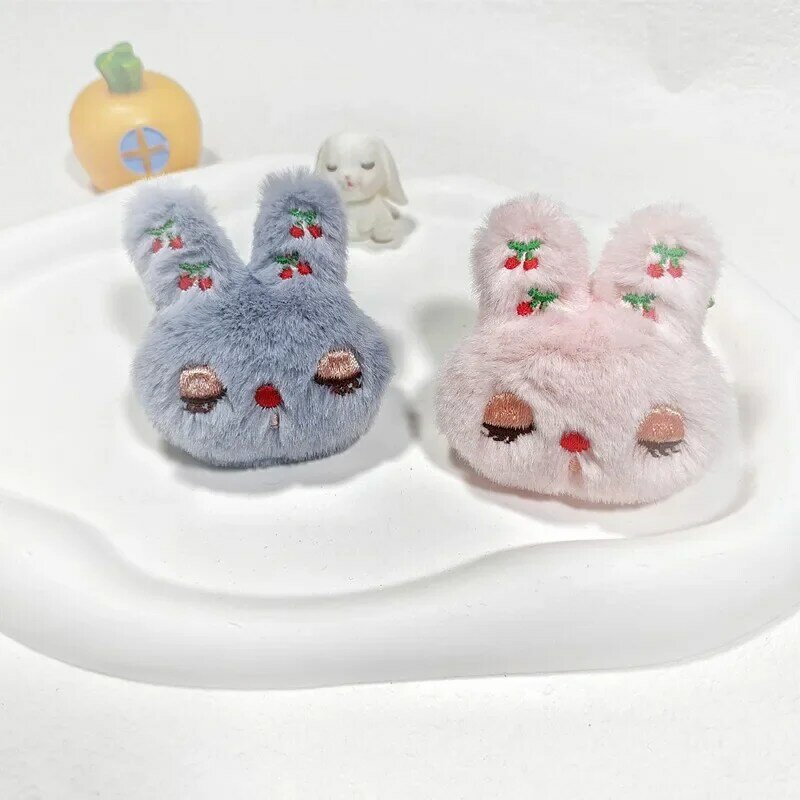 Apliques de muñecas de conejo para manualidades, accesorios de costura, guantes, calcetines, decoración, 6x5,5 cm