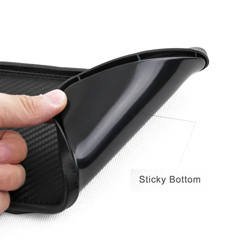 Alfombrilla antideslizante de silicona para salpicadero delantero de coche, accesorio de almacenamiento de 200x128mm, color negro