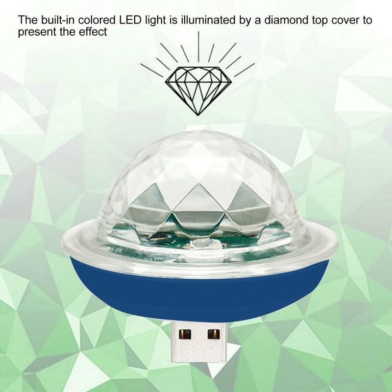 أضواء كرة ديسكو صغيرة تعمل بالصوت ، ضوء مسرح دوار RGB LED ، هاتف محمول ، كمبيوتر محمول ، تسجيل شريط