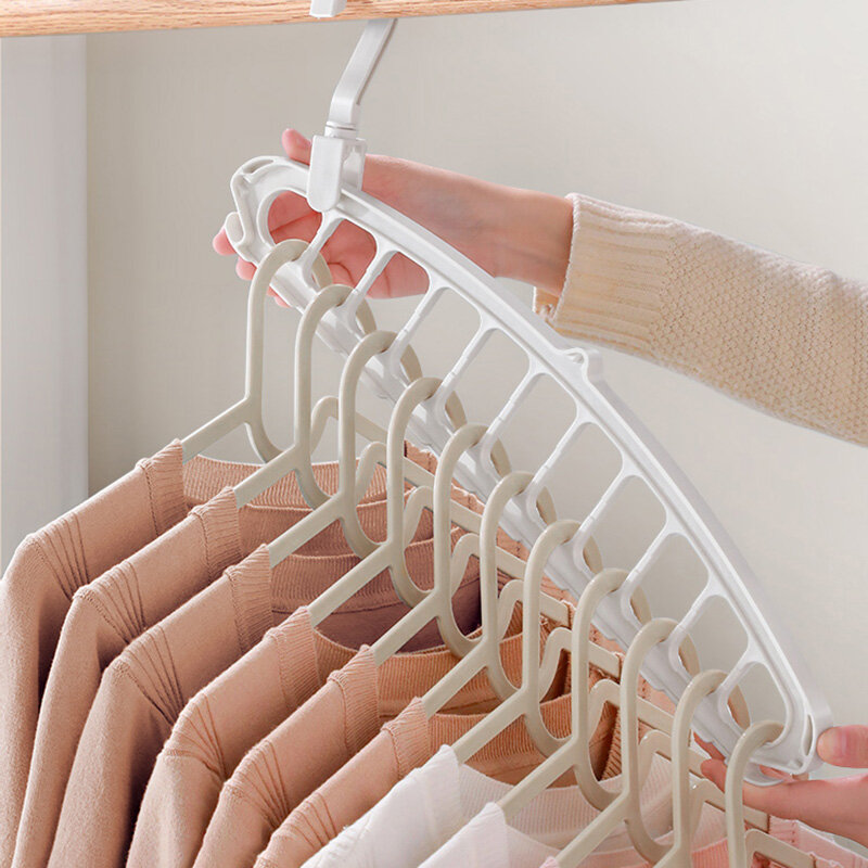 New Clothes Hanger Closet Organizer Space Saving Hanger Multi-port Clothing Rack Plastic Scarf Storage hangers for clothes