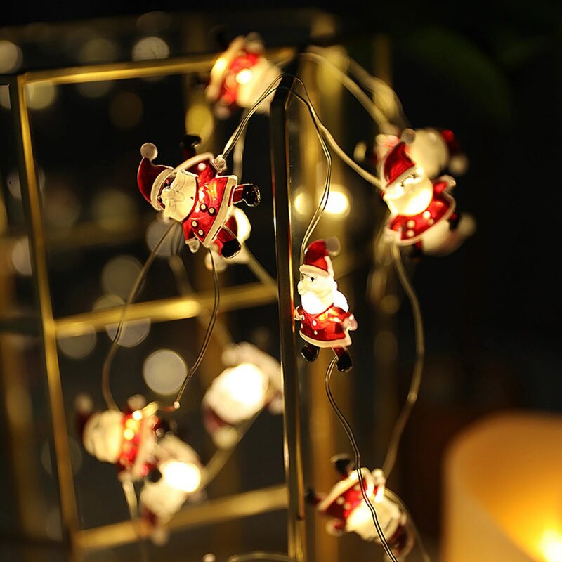 Cadena de luz con diseño de bastón, iluminación brillante y Flash constante, para Navidad, fiesta, decoración del hogar, regalo, 2M, 20led