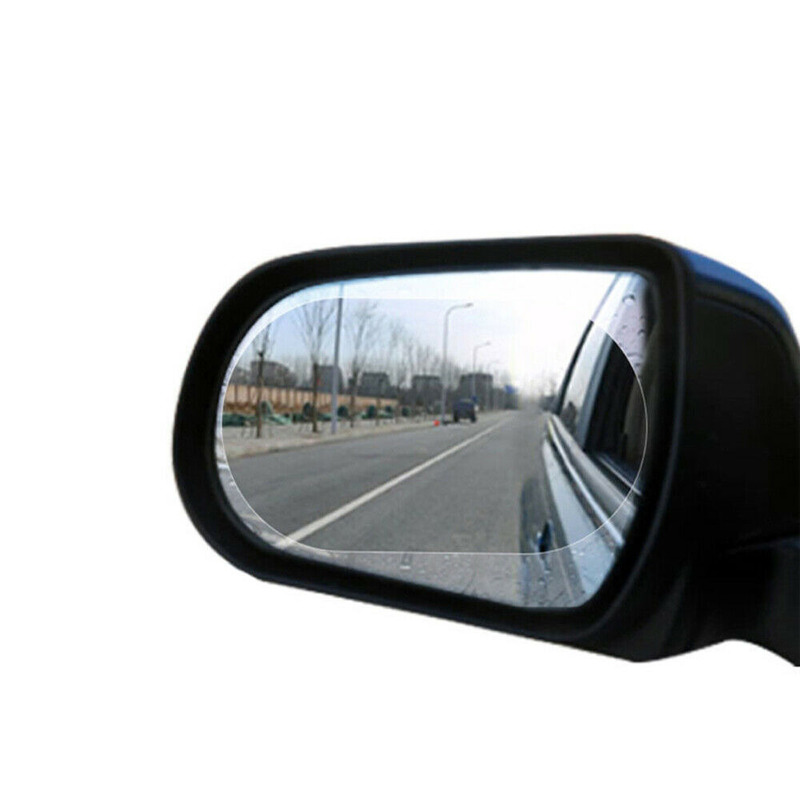 Universal Anti-fog e Anti-reflexo Rainproof Car Espelho Retrovisor Guarnição Film Cover, Peças Exteriores, Acessórios de vidro do carro, 2Pcs