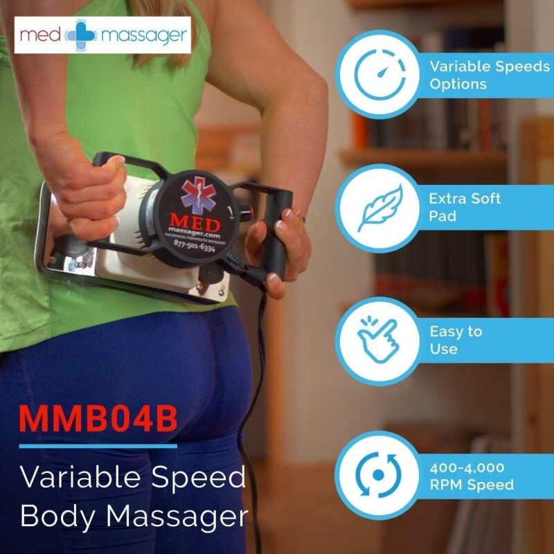 MedMassager терапевтический орбитальный массажер для тела с переменной скоростью, ручной портативный массажер для глубоких тканей для спины, Ne