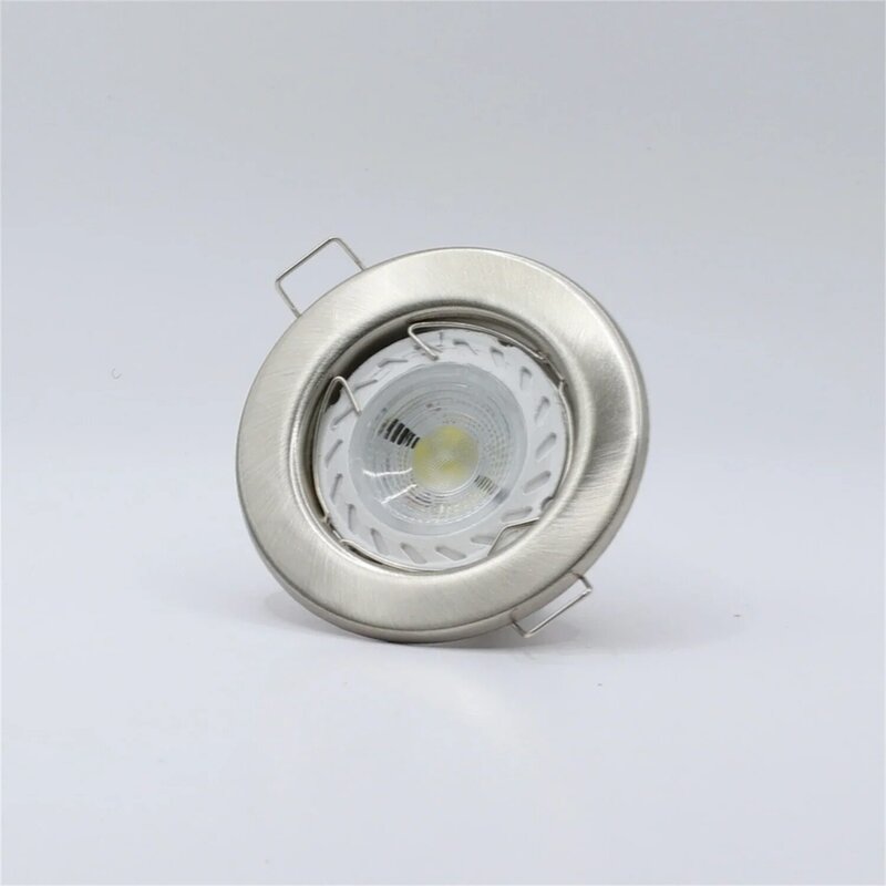Потолочный светильник JOYINLED, металлический, атласный, никелевый, утопленный прожектор с круглым отверстием, 75 мм GU10, светодиодный Lights