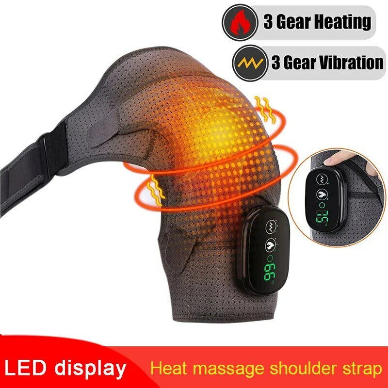 Tracolla riscaldante elettrica con molteplici funzioni regolabili massaggio a vibrazione a compressione calda rilassamento a lunga durata