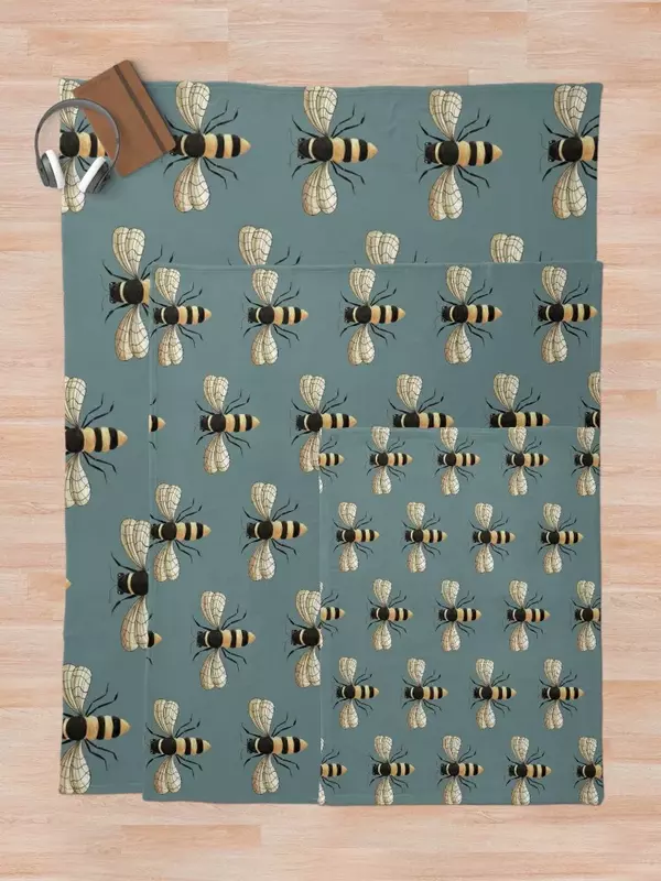 Gold Bee Throw Blanket para o inverno, Marca de luxo, Cobertores Quentes