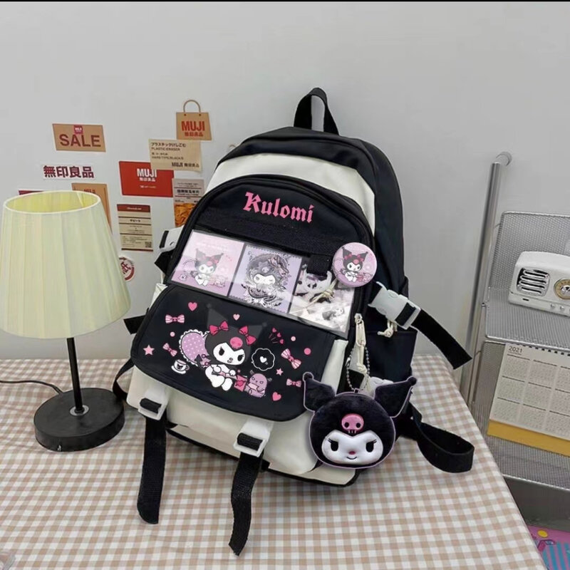 Мультяшный рюкзак для милой девочки Kuromis Cinnamorolls большой вместимости, Женский студенческий рюкзак большой вместимости, милая школьная сумка