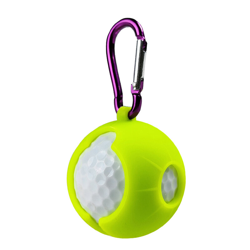 1 قطعة كرة جولف المحمولة واقية حامل غطاء كرة جولف غطاء سيليكون مزدوج الغلاف جولف التدريب إكسسوارات رياضية