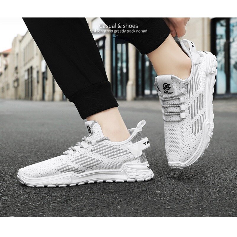 Spring Autumn Fashion Net Lace-up Soft Sole Men's Shoes Designer New Lightweight Retro Outdoor Sports Casual Men's Sneakers