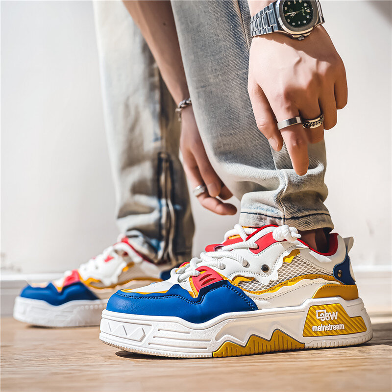 Sapatos de skate coloridos para homens, Tênis Originais, Street Hip Hop Sports Shoes, Moda de luxo