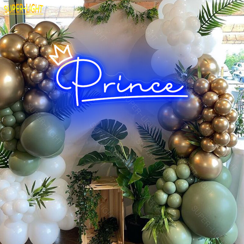 Prince With Crown insegna al Neon a Led personalizzata |