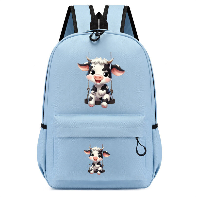 Zaino per bambini zainetto con stampa mucca bambino scuola materna Cute Anime Bagpack viaggi bambini Bookbags studente scuola zaino borse