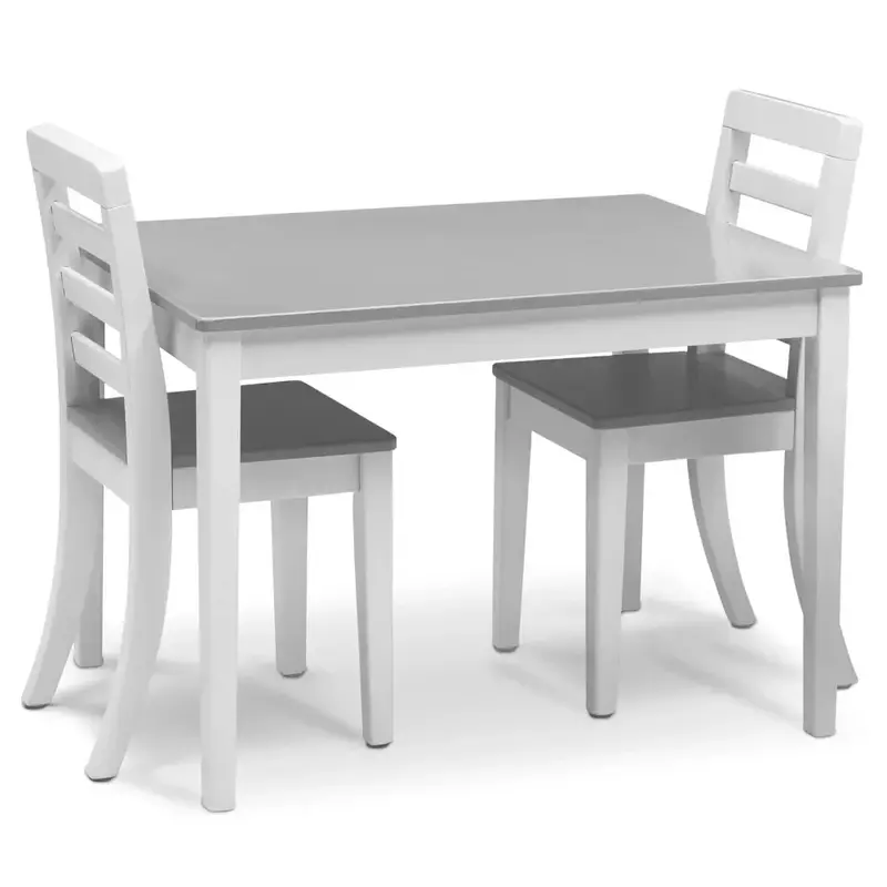 Children Table and 2 Chairs Set Children's Table and Chair Wooden Study Reading Game Childrens Furniture