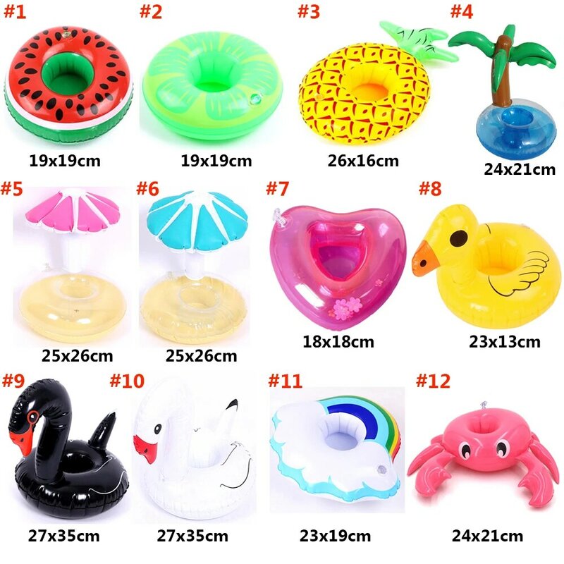 Party Decoration Pool Floaties Inflatable Drink Holders Drink Floats Inflatable Cup Coasters Swimming Pool Float